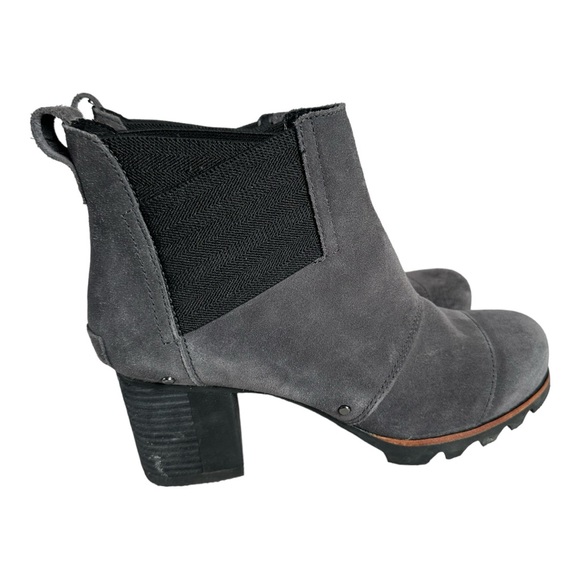 Sorel Addington Studded Chunky Chelsea Leather Boots Womens 7.5 Gray - Picture 9 of 9